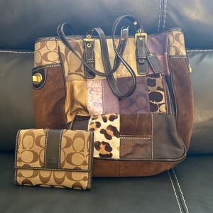 Coach Patchwork Tote with wallet